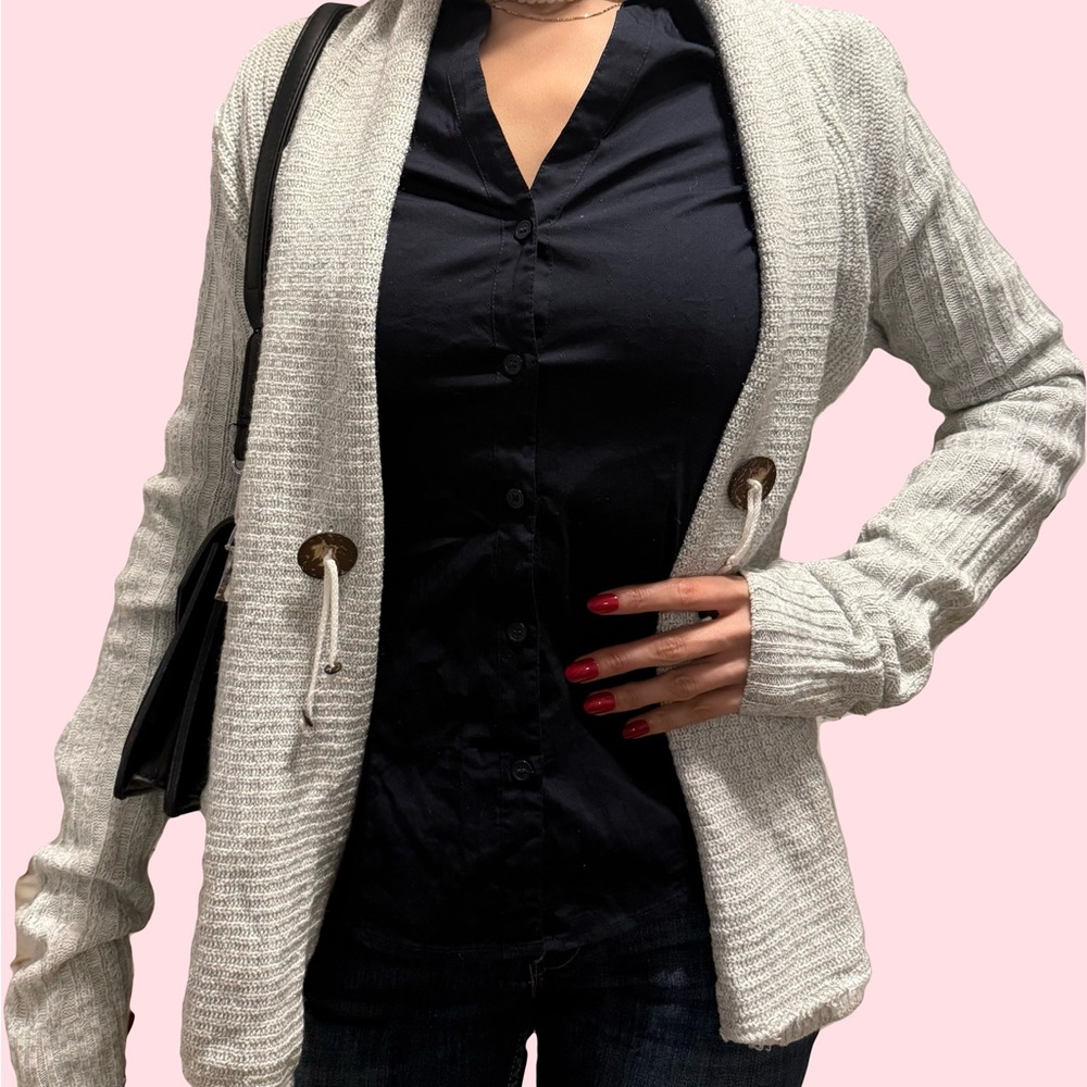 Women's Cream Cardigan Sweater
